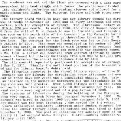 Page 5 of info on Waupun Library