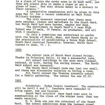 Page from book of History of Waupun Area Schools