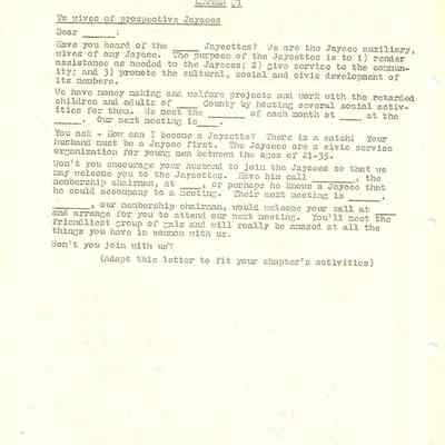 Letter #1
