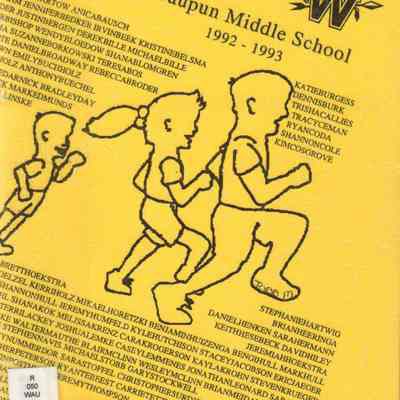 Waupun 1992-1993 (Middle School yearbook)