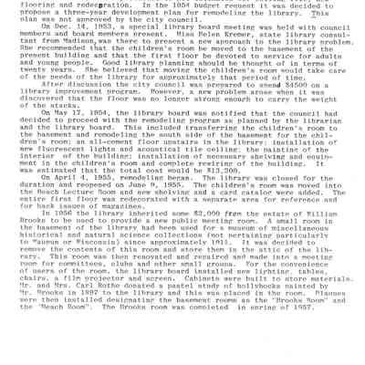 Page 6 of info on Waupun Library
