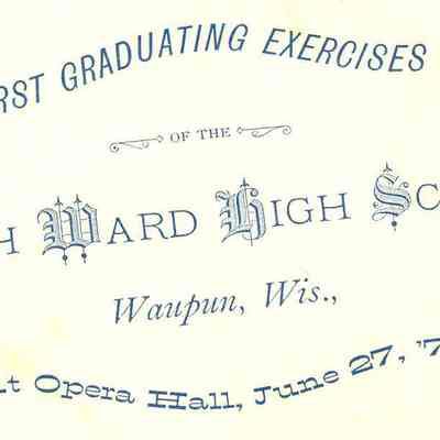 Program, Graduation, North Ward High School, 1879