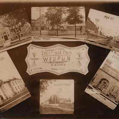 Postcard, Greetings from Waupun, 6 Scenes, 1910