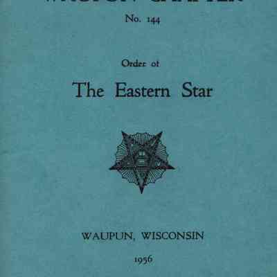 Program, Order of Eastern Star, Waupun Chapter #144, 1956
