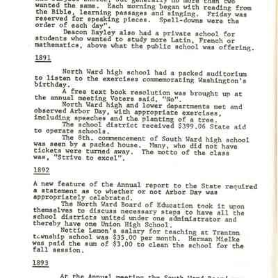 Page from book of History of Waupun Area Schools