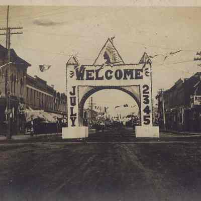 Postcard, Parade, Homecoming, July 1908