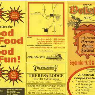 Waupun Volksfest 2005 Flyer