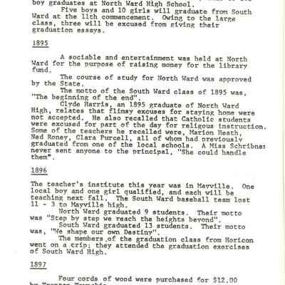 Page from book of History of Waupun Area Schools