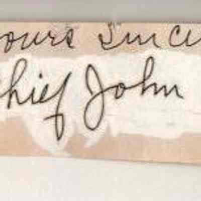 Signature, Chief John Big Tree