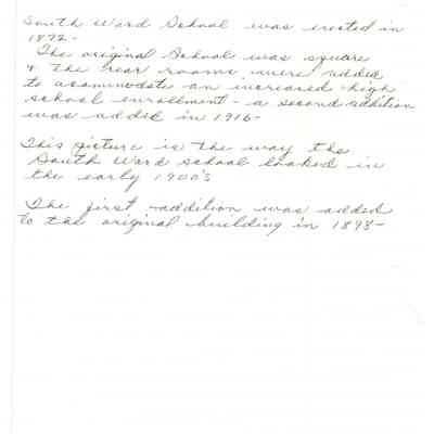 Information about South Ward School