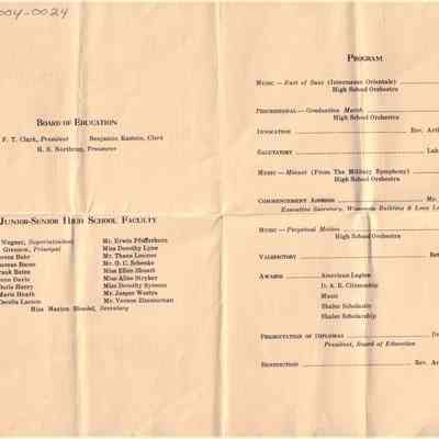 Waupun High School Class of 1937 Commencement (June 11 1937): Origformat: Other
