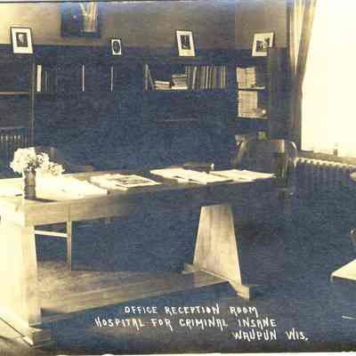 Postcard, Central State, Office Reception Room
