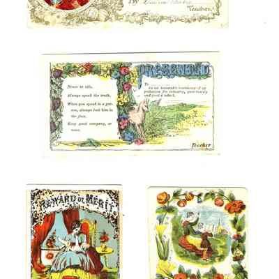Waupun Early Schools Reward of Merit cards