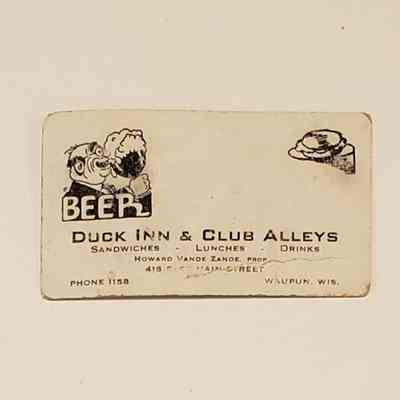 Business Card, Duck Inn