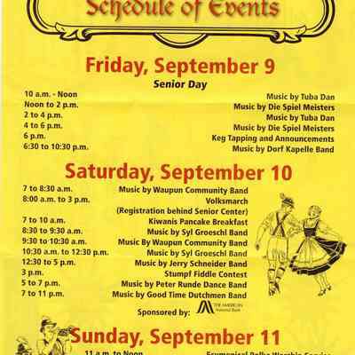 Waupun Volksfest 2005 Flyer