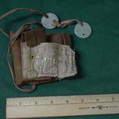 Military Sewing Kit and Dog Tags