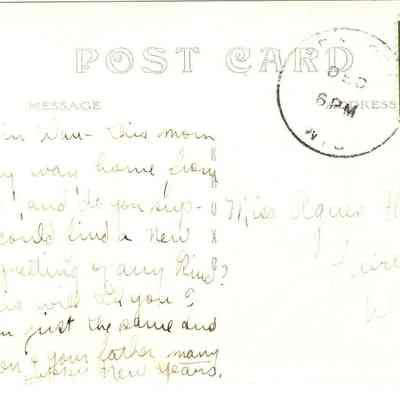 Back of photo postcard-addressee