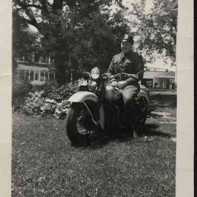 Photo, Dick Wrzesinske on Motorcycle, Fox Lake PD