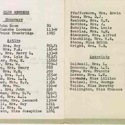 Philharmonic Club 1959-1960