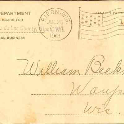 War Dept. Correspondence/ appear for physical