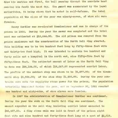 Brief History of Wis State Prison