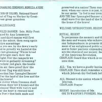 Program ritual for ceremony of Gravemarkin
