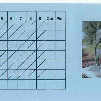 Score Card, Rock River Country Club, Doe and Fawn