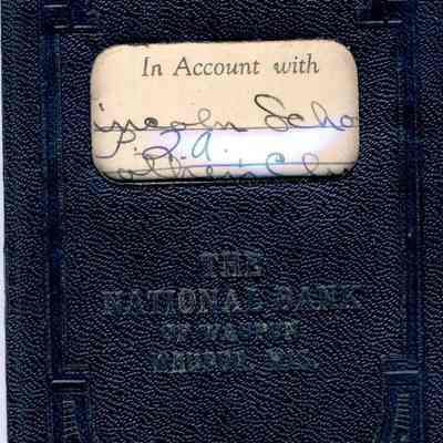 Savings Book, National Bank of Waupun, Lincoln School Mother's Club