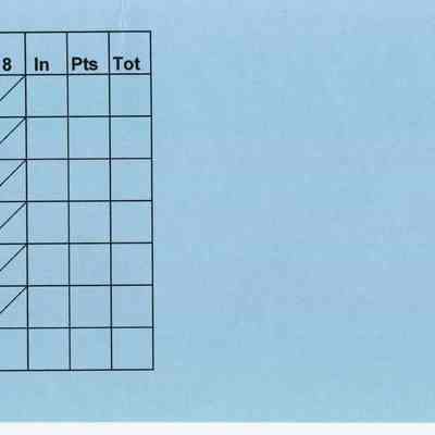 Country Club Score Card.