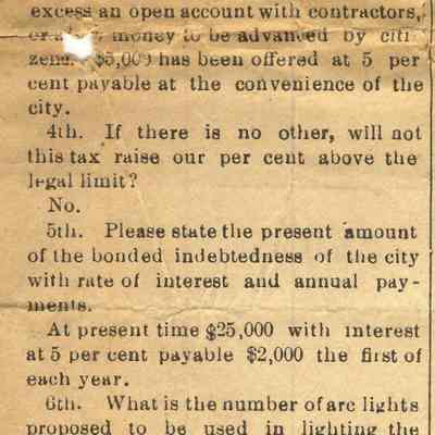 Shall Waupun Have Electric Light?, cont.