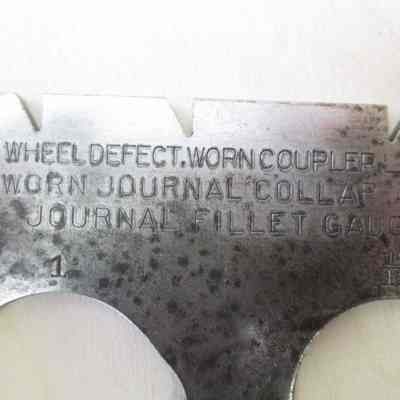 Railroad wheel gage: Origformat: Other