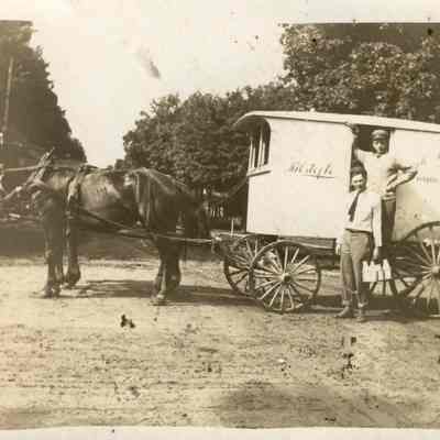 Postcard, Dairy, Wagon