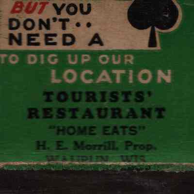 Matchbook, Tourists' Restaurant