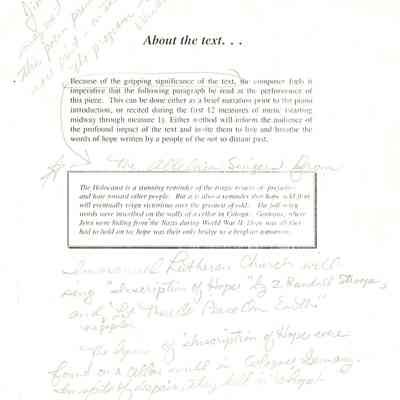 Inscription of Hope