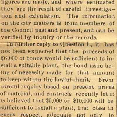 Shall Waupun Have Electric Light?, cont.