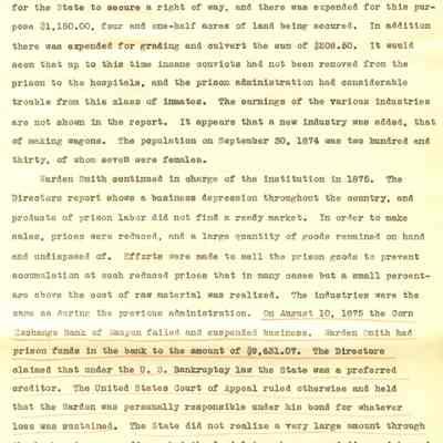 Brief history of Wis. State Prison.