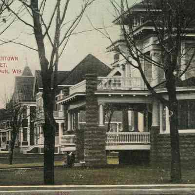 Postcard, Houses, Watertown Street, #15801, Hooker
