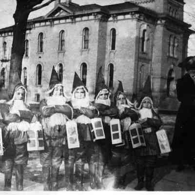 Photograph, Unknown Group of Children in Front of South Ward School