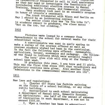Page from book of History of Waupun Area Schools