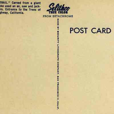 "End of the Trail" postcard.