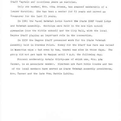 Info on Naomi Rebekah Lodge cont.'