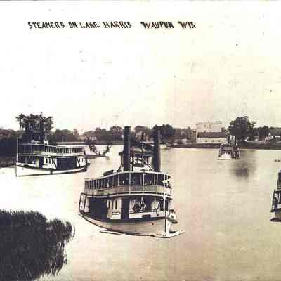 Postcard, Parks, Mill Pond, Steamers on Lake Harris