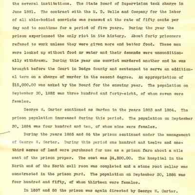 Brief History of Wis. State Prison.