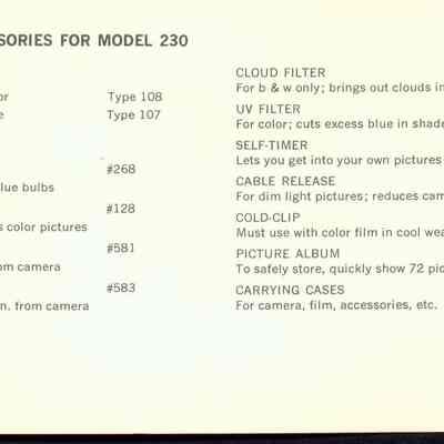 Polaroid 230 Land Camera Instr