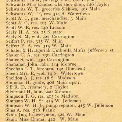 Waupun Directory 1898