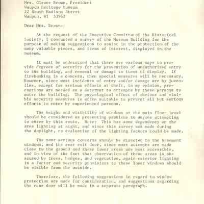 Waupun Budgets request of 1977