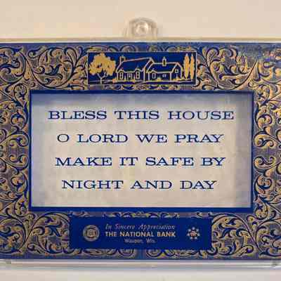 Wall Display, National Bank, Bless This House