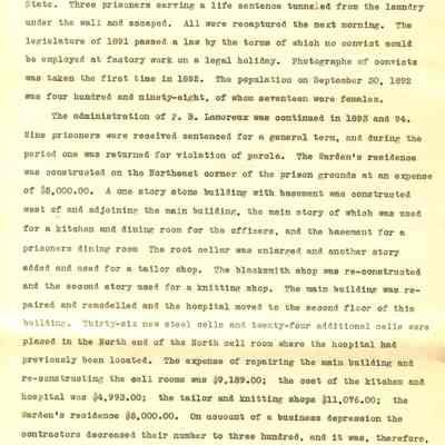 Brief history of Wis. State Prison.