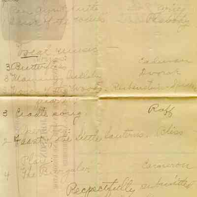 Philharmonic, Music Club, Librarian's Report, April 9, 1917