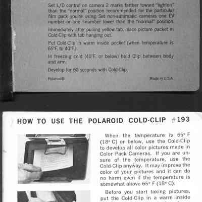 Camera, Polaroid Land Camera, Model 230, Cold Clip #193